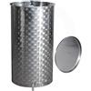 SHOBI Contenitore Bidone Fusto Olio Acciaio con Rubinetto Inox con Guarnizione per Il Tappo Made in Italy (1, 300 Litri)