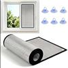 Homg Pellicola Alluminizzata per Finestre con Ventose, Riflettente per Isolamento Termico, Pellicola per Vetri Finestre Isolamento Termico Privacy Oscurante Protezione UV, 9mm