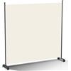 Yakimz Paravento da interno, Paravent divisorio su rotelle, divisorio indipendente, 1 pezzo, 187 x 181 cm, divisorio per interni, per casa, ufficio, terrazza, beige