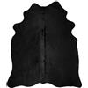 vidaXL Tappeto in Pelliccia Naturale Soffice Caldo Moderno Elegante Intimo Copridivano Passatoia in Vera Pelle Bovina Nero 150x170 cm