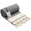 SIEGENTHAL® Asciugamano per hammam, telo mare leggero e asciugamano da sauna in cotone riciclato, ad asciugatura rapida, grande e morbido, 90 cm x 200 cm, ideale per spiaggia, sauna, yoga, picnic
