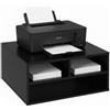Baroni Home Supporto per Stampante con 3 Scomparti, Organizer per Carta A4 e A3 per Scrivania e Ufficio, Struttura in MDF Resistente, Facile da Montare, 37x47x21 cm, Nero