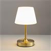 VISDANFO Lampada da tavolo a LED senza fili, impermeabile, con batteria da 4000 mAh, portatile, luce notturna ricaricabile con dimmer touch per terrazza, ristorante e bagno (oro)