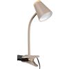 RL LIVE YOUR LIGHT Reality Leuchten - Lampada a LED Pongo R25831143, in plastica beige caldo, imitazione legno, incluso LED da 4,5 Watt, braccio flessibile