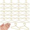 GORGECRAFT 50pz Piccole Grucce per Abiti Mini Gruccia per Abiti Da 6.4cm In Metallo Dorato Supporto per Riporre Piccoli Abiti Da Abito per Guardaroba per Casa Delle Bambole Organizzazione Dell'Armadio