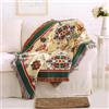 LumiSyne Coperte Double-Face Plaid In Cotone Intrecciato Con Nappina Motivo Geometrica Bohemien Stile Etnico Vintage Decorativo Coperta Da Tiro Per Letto Divano Campeggio Arazzo Tovaglia Tappeto