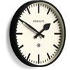 Newgate® Number Three Railway Orologio a parete | Orologio moderno di stazione ispirato al retro | 37cm | Nero | Quadrante a marcatore | Stile di metà secolo per cucina, soggiorno o ufficio