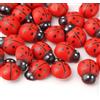 HERZONE Ape portafortuna, in legno, motivo: coccinella autoadesiva, adesivi per fai da te, portafortuna, accessori fai da te (23 x 32 mm)