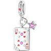 QIKAOLA Ciondoli in argento sterling S925 Serie di carte dei tarocchi Charms per bracciali e collane europee per donne