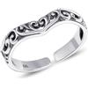 LeCalla 925 Anelli da Punta in Argento Sterling Minimalista Set di Anelli da Punta Regolabili Aperti Semplici e Antichi per Donne