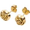 Purelei Velvet Rose Orecchini - Impermeabile | Orecchini a forma di rosa in acciaio inox & placcato oro 14 K/18 carati | Accattivante romantico con eleganza senza tempo
