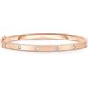Generic Bracciale Rigido Donna Liujo LJ2459 in Acciaio 316l Pvd Oro Rosa con Zirconi Bianchi