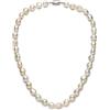 OKGD Collana di perle barocche da donna, 9-10 mm, perle d'acqua dolce coltivate, collana di perle bianche 45 cm