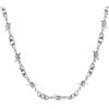 ChainsHouse Collana Twisted Thorn Spine Lucidate Donna Hiphop Punk 46-56 CM Regolabile Catena di Torsione Colore Argento Nero Oro di Alta Qualità Disign Creativo Regalo Compleanno