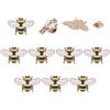 FINGERINSPIRE 10 Set Spille Smaltate a Forma di Ape con Retro in Lega Dorata 32.5x20.5mm Spille da Bavero a Forma di Ape Animale Distintivi con Api Vivaci Distintivi Smaltate a Tema Animale per Abiti