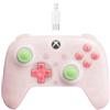 8Bitdo Ultimate Mini controller cablato con anello di fuoco illuminazione RGB, joystick effetto Hall e grilletti, per Xbox Series X|S, Xbox One, Windows 10/11 - Licenza ufficiale (rosa traslucido)