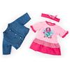 Bayer Design bambole 40-46cm, giacca e fascia per capelli, vestito, set con sirena, Colore rosa, blu, 84682AA