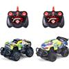 Dickie Toys - RC Mini Monster Truck (14 cm), auto telecomandata per bambini dai 6 anni in su, 2 canali, 2,4 GHz, luce sotto la carrozzeria, fino a 10 km/h, 2 scomparti assortiti, multicolore
