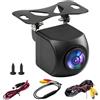 Pmqs Telecamera posteriore AHD 1080P, fotocamera posteriore per auto, 12 V, 24 V | Visione grandangolare a 170°, visione notturna, IP68, impermeabile, per auto, SUV, camion, pickup, furgoni, linea 6 m