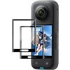 FiTSTILL Insta 360 X3 - Pellicola protettiva temperata, accessorio per fotocamera Insta360 X3, durezza 9H, antigraffio, anti-impronte, senza bolle