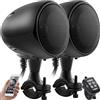 iMESTOU Sistema Audio per Moto 4 Pollici Bluetooth Altoparlanti Stereo Impermeabile 300 W Classe D AUX MP3 Amplificatore Integrato Fit per 1-1.25 Pollici Manubrio Moto ATV UTV
