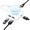 EEAABBR Docking Station USB C con ricarica wireless magnetica, hub multifunzione portatile 5 in 1, docking station 4K, HDMI 100 W PD, 2 USB 3.0, per MacBook/Dell/HP/Lenovo Notebook Windows Surface