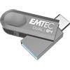 EMTEC - Chiavetta USB 3.2 USB-A Type-C Dual D280 ECMMD64GD283 - Flash Drive Compatibilità universale USB 3.2 - Lettura 80 MB/s, Scrittura 20 MB/s, Eco Design, 64 GB/GB