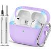 Inesore Compatible with AirPods Pro 3 Case - Magnetic Purple | Silicone Protective Case Cover for Apple Air Pod Pro 3rd (2025), Magnetic Lid Lock Design, with Cleaning Kit