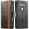 Generico DayQiQiPu Cover per TCL 10 SE (6,52 Pollici) Custodia in pelle PU con Patchwork Guscio Protettiva Anti-Skimming Custodia Portafoglio Flip Caso Business, Nero