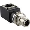 Lonlonty Adattatore M12 X Code a 8 poli su RJ45, Categoria 6, Ethernet industriale 10 GbE, Connettore Schermato, Impermeabile IP68, per Applicazioni e di Automazione (Maschio)