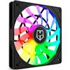 NOX XTREME PRODUCTS Nox Hummer Slim Fan-NXHUMMERSLIMFAN- Ventola PWM da 120 mm, ARGB, 13 pale traslucide, design super sottile e silenzioso, cuscinetti idraulici, supporto in gomma per gli angoli