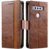Generico DayQiQiPu Cover per TCL 10 SE (6,52 Pollici) Custodia in pelle PU con Patchwork Guscio Protettiva Anti-Skimming Custodia Portafoglio Flip Caso Business, Marrone