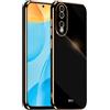 HONLEN Custodia per HONOR 70 5G (6.67 Inches), Cover Morbida in Silicone TPU, Design del Telaio Galvanico - Nero