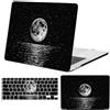 FFBOFFC Custodia Compatibile per MacBook Pro 13 Pollici 2012 2011 2010 2009 2008 Vecchia Versione Modello A1278 con CD-ROM, Plastica Protettiva Rigida Caso& Tastiera Cover,Luna sul mare