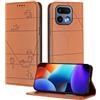 XINYEXIN Custodia per Realme 16 Pro, Cover a Libro in Pelle PU con Blocco RFID, Slot per Carte, Supporto, Protezione Completa Antiurto - Marrone