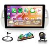 Rimoody 4G+64G Android Autoradio per Fiat 500 2007-2015 Wireless Carplay Android Auto 9 Pollici Incell Touchscreen Autoradio con GPS Navi WiFi Mirror Link Bluetooth FM/RDS/EQ/USB/SWC Telecamera Posteriore