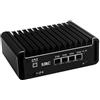 SJRC Firewall Mini PC J6413 Quad Core, OPNsense Router 4 x 2.5GbE LAN, Fanless Micro Appliance Hardware, 16GB RAM 512GB SSD NVMe, AES-NI, 2 x M.2, 2 x SATA 3.0, 2HD+USB-C, 3 Display