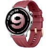 GIOPUEY 22mm Cinturini Compatibile con Oppo Watch S/X/X2/X3/OnePlus Watch Lite/4/3/2/2R, Morbido Silicone Cinturino [Resistente all'Usura] [Traspirante] - Wine Red