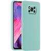 HULLIN Custodia per Telefono in Silicone Colorato, Adatta per POCO X3 Pro/POCO X3 NFC (6.67) - Ciano chiaro
