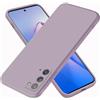 EASSGU Custodia per Samsung Galaxy Note20 (6.7 Inches), Cover Morbida in Silicone TPU - Erba Viola