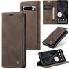 Sojlecyu Cover per Google Pixel 8 Pro Custodia, a Libro Portafoglio in Premium Pelle PU Porta Carte Flip Case Supporto Protezione Case Cover per Google Pixel 8 Pro, Caffè