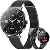 Blackview Smartwatch Donna, Effettua e Rispondi alle Chiamate, Orologio Smartwatch Fitness con 1.26' HD 112+ Sportive/SpO2/Monitoraggio del Sonno/Cardiofrequenzimetro per Android IOS