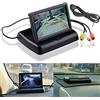 Riloer Kit Telecamera di Retromarcia per Auto, Monitor LCD TFT Pieghevole Digitale da 4,3 + Telecamera di Backup HD con Grandangolo, Visione Notturna, Adatta per Auto Camion RV Mini-van