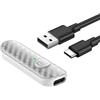 ATUMTEK Otturatore Remoto Bluetooth 5.0 Ricaricabile Type-C, Telecomando Fotocamera per Smartphone iOS e Android, Design in Fibra di Carbonio, Compatto Portatile, Portata 10m, Bianco