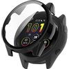 SMYAOSI Custodia per Garmin Forerunner 265/Forerunner 265S Cover Custodia con Pellicola in Vetro Temperato, Case Protettiva-Rigido PC Paraurti per Forerunner 265/Forerunner 265S (256, Nero)