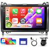 Hodozzy 【4+128G】Hodozzy Carplay Autoradio per Mercedes Benz B200 W169 W245 W639 Sprinter Vito Viano, 9 Pollici Schermo In-Cell Stereo Auto Bluetooth 5.0 con Android Auto/EQ/GPS/Wifi/RDS/USB/SWC