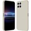 RankOne Custodia per HONOR X8 (4G) (6.7 Inches) Cover Morbida in Silicone TPU - Bianco antico