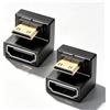 Volanfy Adattatore da Mini HDMI a HDMI 180 gradi U-Gomito 8K@60Hz 48Gbps 2Ps