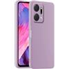 HULLIN Custodia per Telefono in Silicone Colorato, Adatta per HONOR X7a (6.75) - Erba Viola