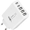 Bamkey Caricatore USB C Rapido 50W, PD 20W + QC 18W 3.1A, 5 Porte Alimentatore USB Presa Multipla, Caricabatterie Adattatore Type C Spina per iPhone 17 16 15 14 13 Pro Max, Samsung Galaxy S26 S25